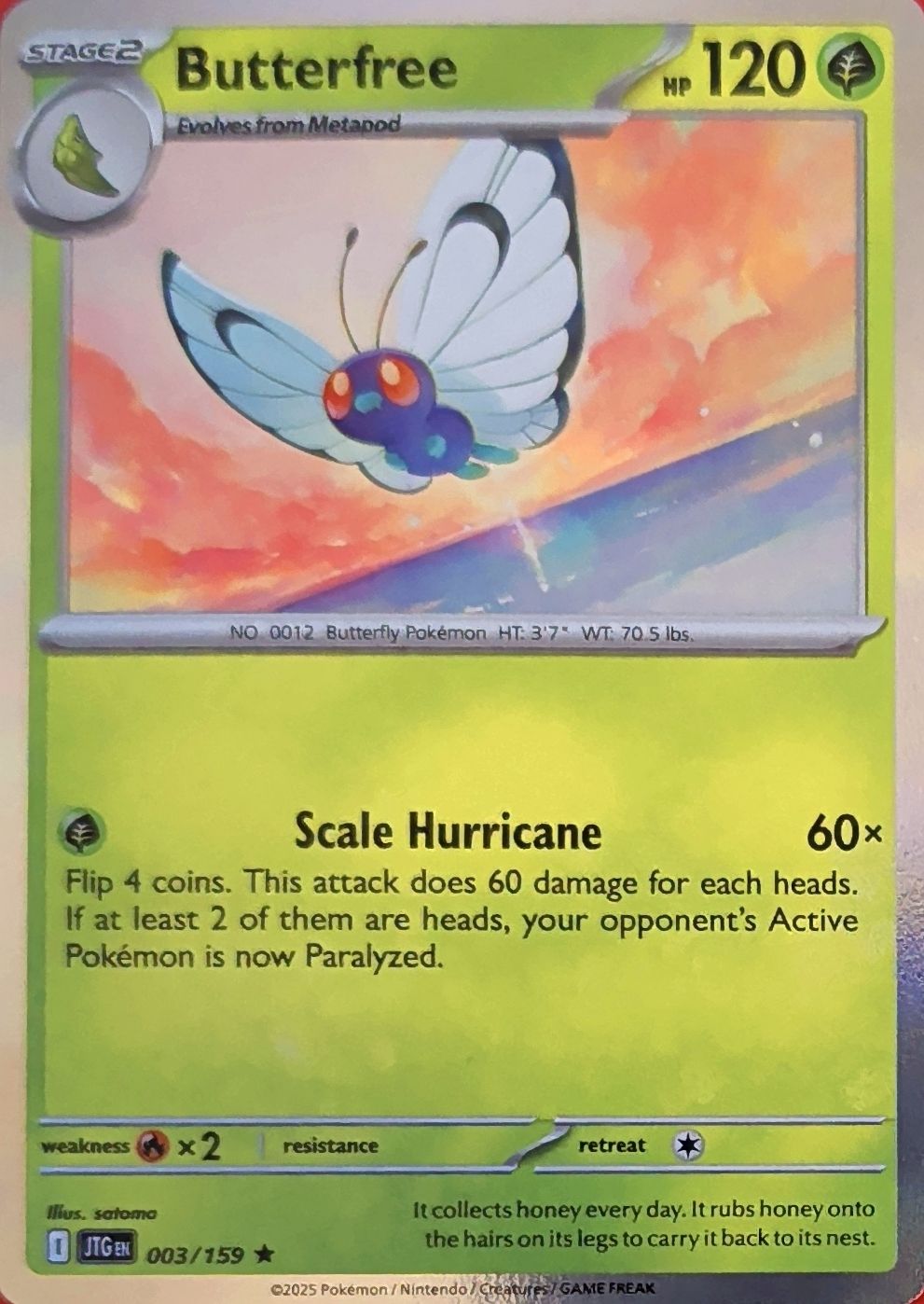Butterfree Rare SV09: Journey Together 003/159 MP