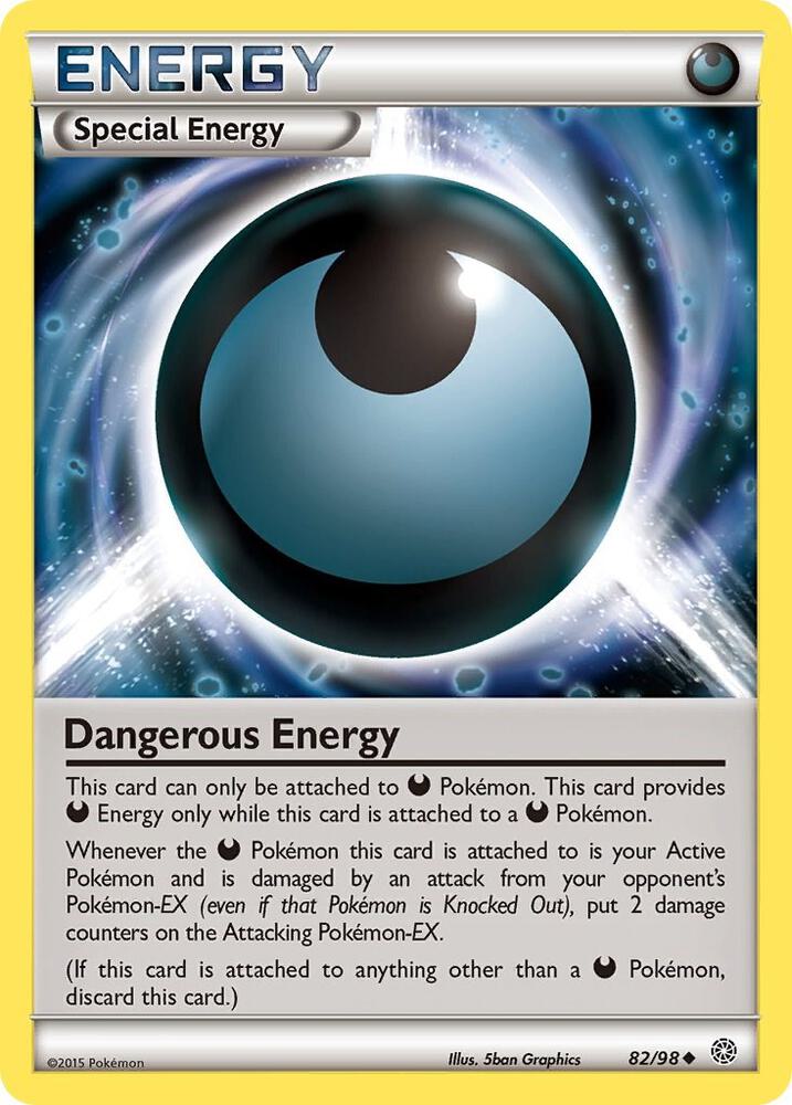 Dangerous Energy Uncommon XY - Ancient Origins 82/98 MP (Back)