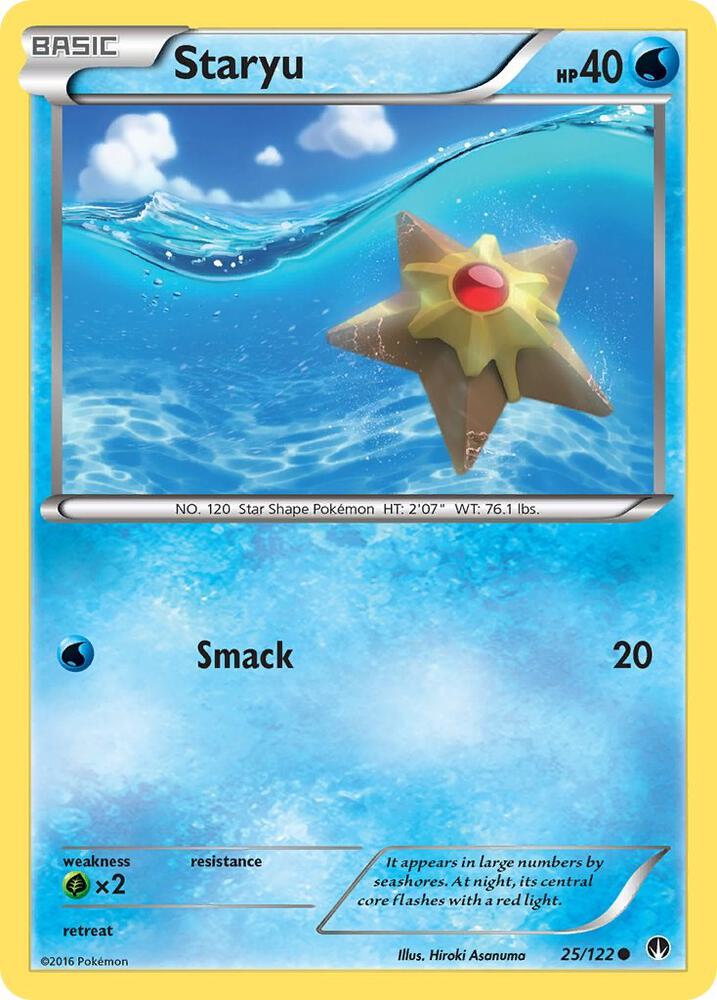 Staryu Common XY - BREAKpoint 25/122 MP (Back)