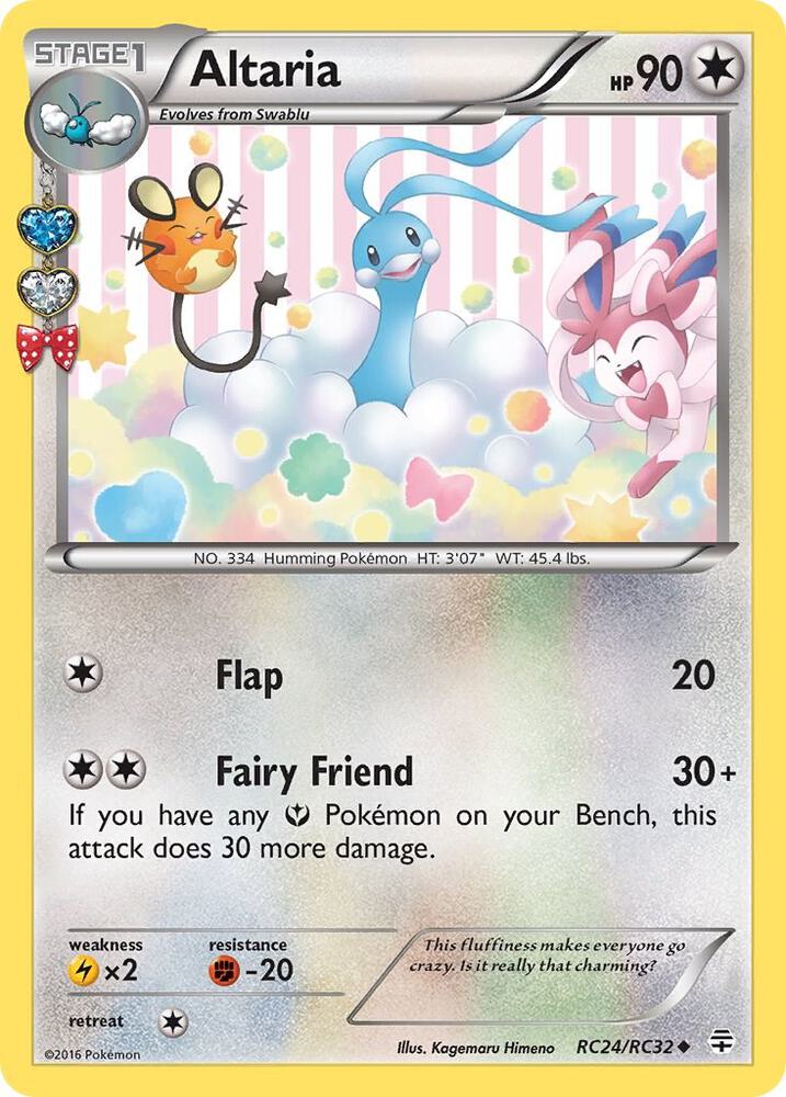 Altaria Uncommon Generations: Radiant Collection RC24/RC32 MP (Back)
