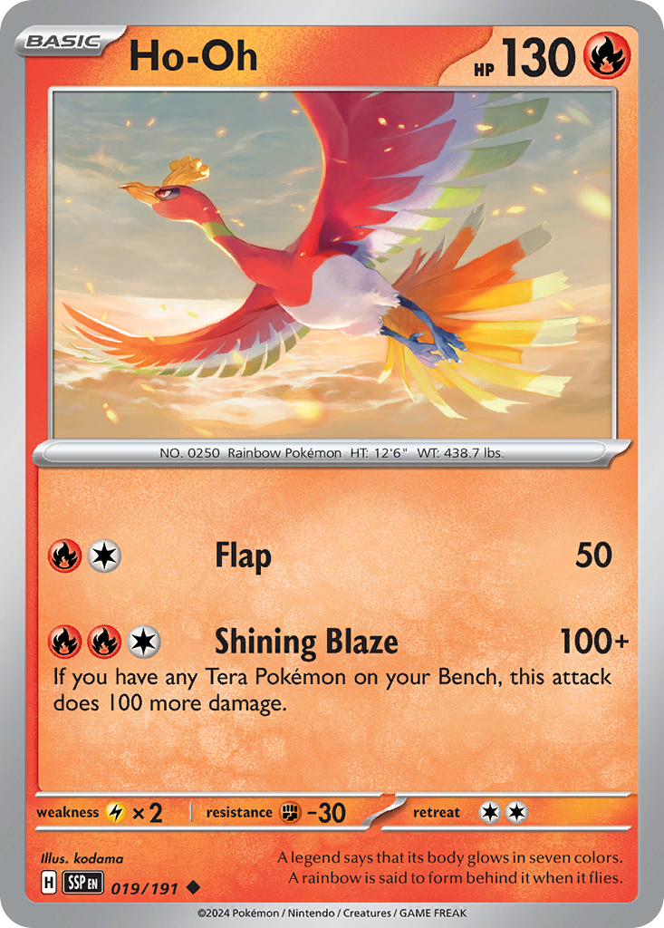 Pokemon Ho-Oh Surging Sparks 019/191