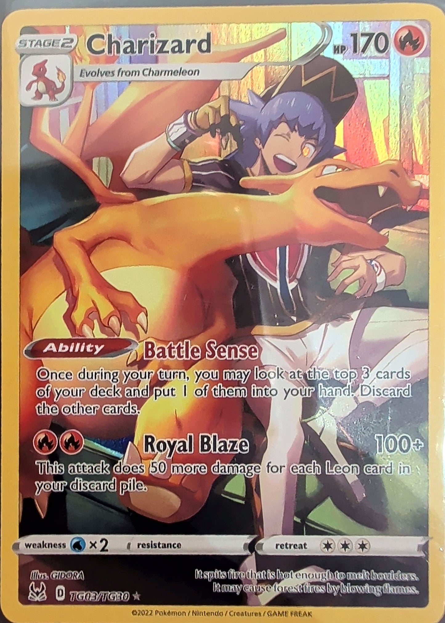 Charizard Ultra Rare SWSH11: Lost Origin Trainer Gallery TG03/TG30 MP