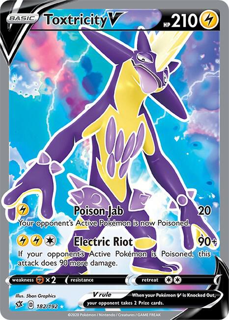Toxtricity V (Full Art) Ultra Rare SWSH02: Rebel Clash 182/192 MP (Back)