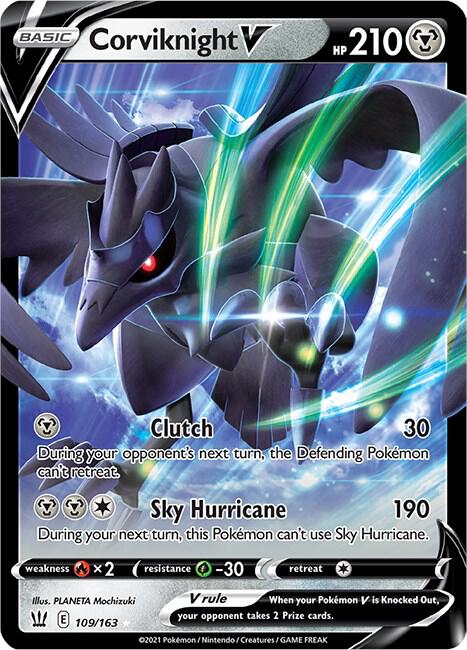 Corviknight V Ultra Rare SWSH05: Battle Styles 109/163 MP (Back)