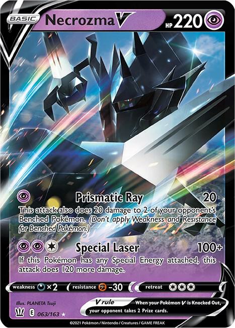 Necrozma V Ultra Rare SWSH05: Battle Styles 063/163 MP (Back)