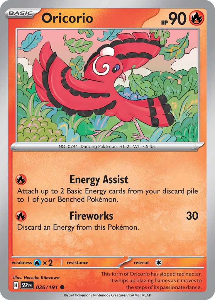 Pokemon Oricorio Surging Sparks 026/191