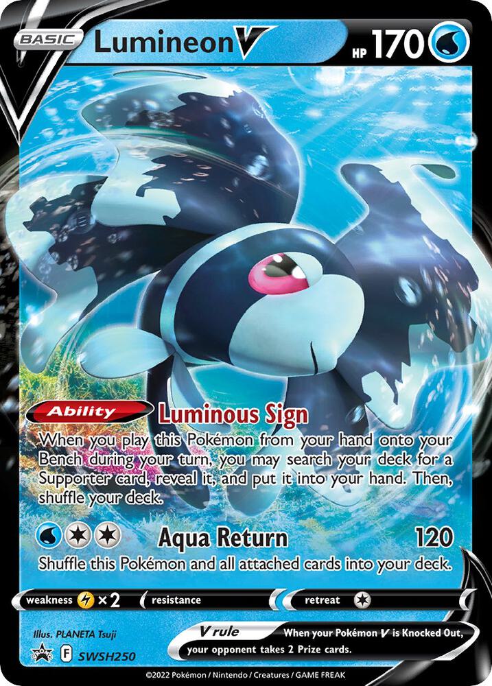 Lumineon V - Promo SWSH: Sword & Shield Promo Cards SWSH250 MP (Back)