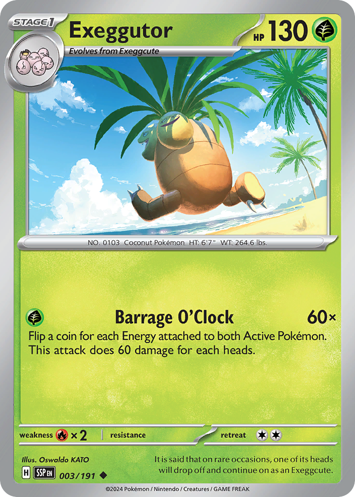 Pokemon Exeggutor Surging Sparks 003/191