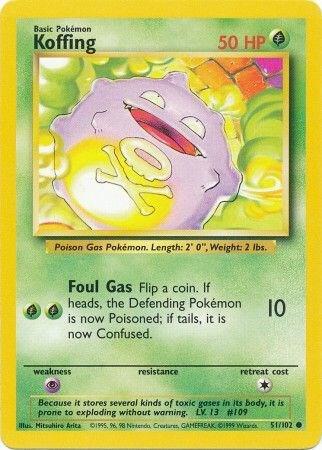 Koffing Common Base Set 051/102 MP