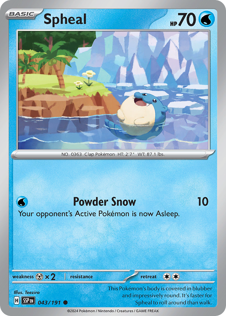 Pokemon Spheal Surging Sparks 043/191