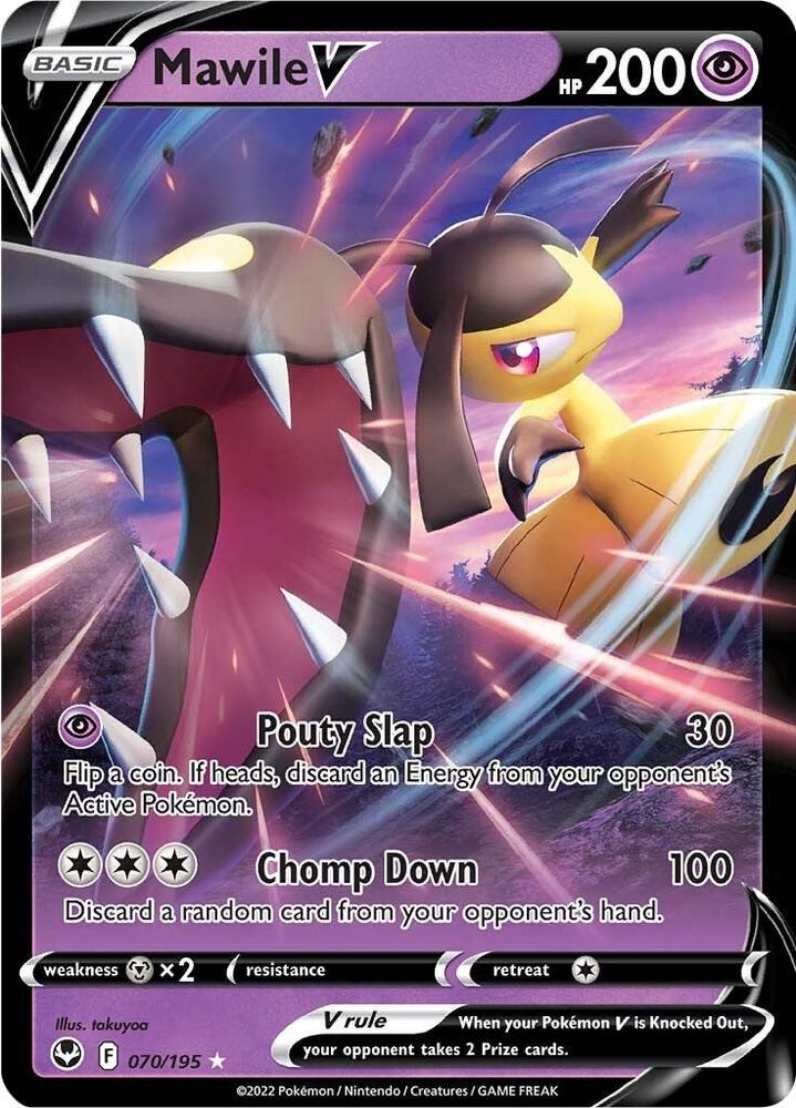 Mawile V Ultra Rare SWSH12: Silver Tempest 070/195 NM (Back)
