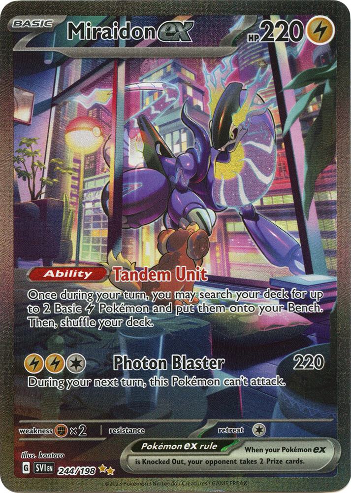 Miraidon ex Special Illustration Rare SV01: Scarlet & Violet Base Set 244/198 MP (Back)