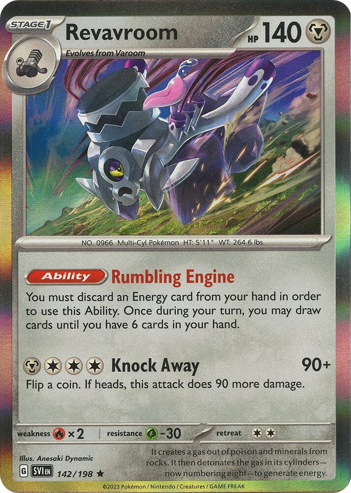 Revavroom Rare SV01: Scarlet & Violet Base Set 142/198 MP (Back)