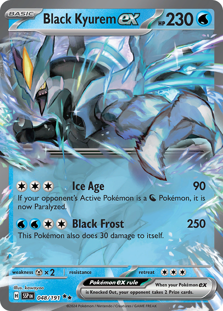 Pokemon Black Kyurem ex Surging Sparks 048/191