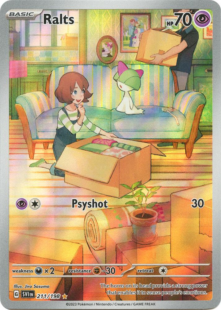 Ralts Illustration Rare SV01: Scarlet & Violet Base Set 211/198 MP (Back)