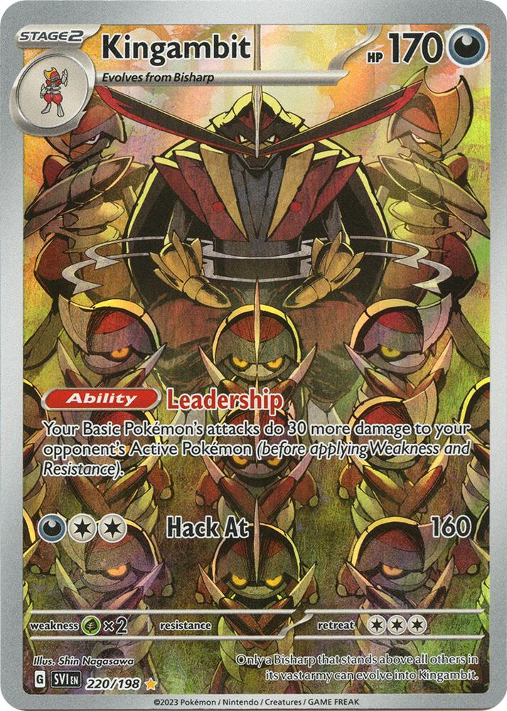 Kingambit Illustration Rare SV01: Scarlet & Violet Base Set 220/198 MP (Back)