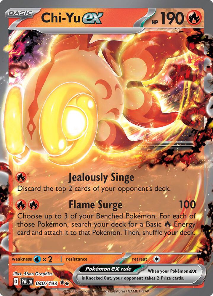 Chi-Yu ex - Double Rare SV02: Paldea Evolved 040/193 MP (Back)