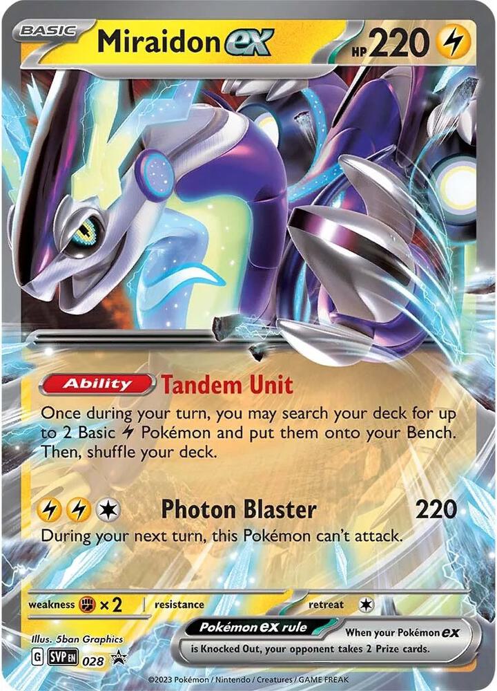 Miraidon ex Promo SV: Scarlet & Violet Promo Cards 028 MP (Back)