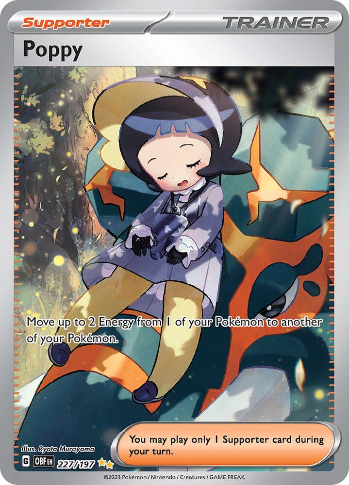 Poppy Special Illustration Rare SV03: Obsidian Flames 227/197 NM (Back)
