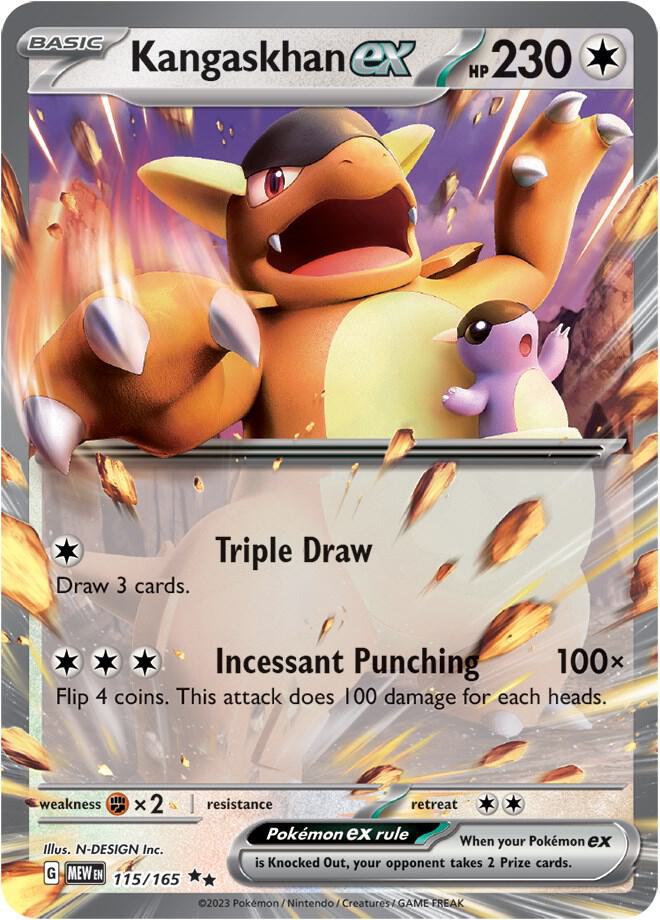 Kangaskhan ex Double Rare SV: Scarlet & Violet 151 115/165 MP (Back)