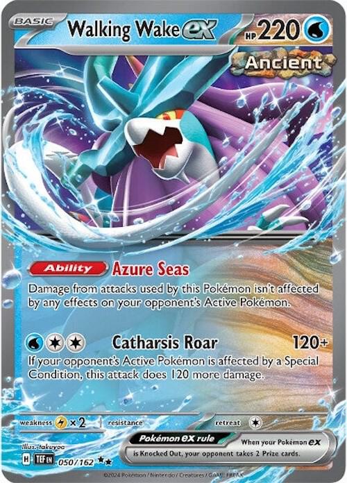 Walking Wake ex Double Rare SV05: Temporal Forces 050/162 MP (Back)