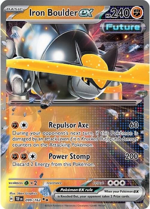 Iron Boulder ex - Double Rare SV05: Temporal Forces 099/162 MP (Back)