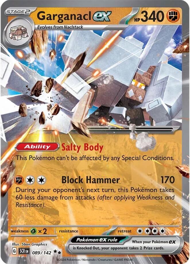 Garganacl ex Double Rare SV07: Stellar Crown 089/142 MP (Back)