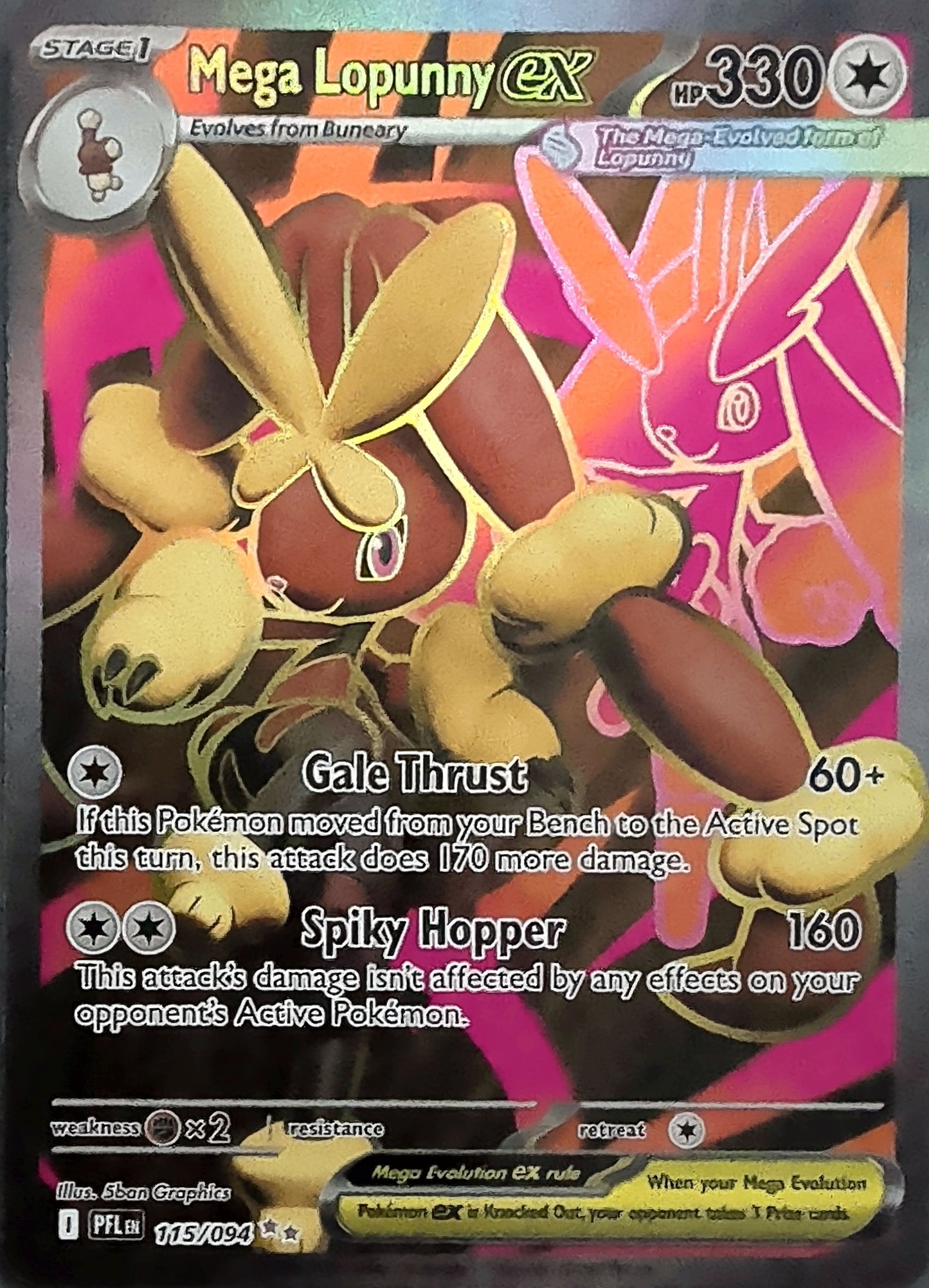 Mega Lopunny ex - Ultra Rare ME02: Phantasmal Flames 115/094 MP