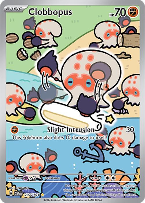 Clobbopus - Illustration Rare SV08: Surging Sparks 207/191 MP (Back)