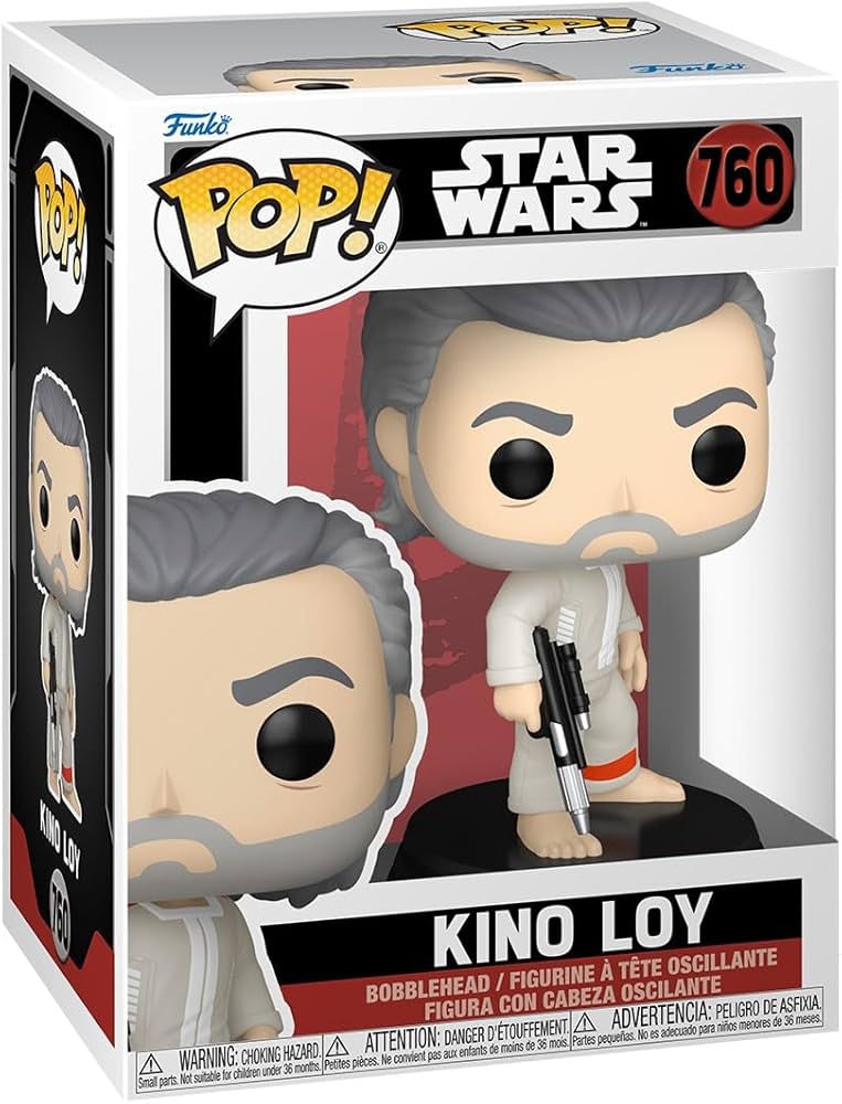 Funko Pop! packaging of Kino Loy from Star Wars, featuring the Funko logo and Star Wars branding.