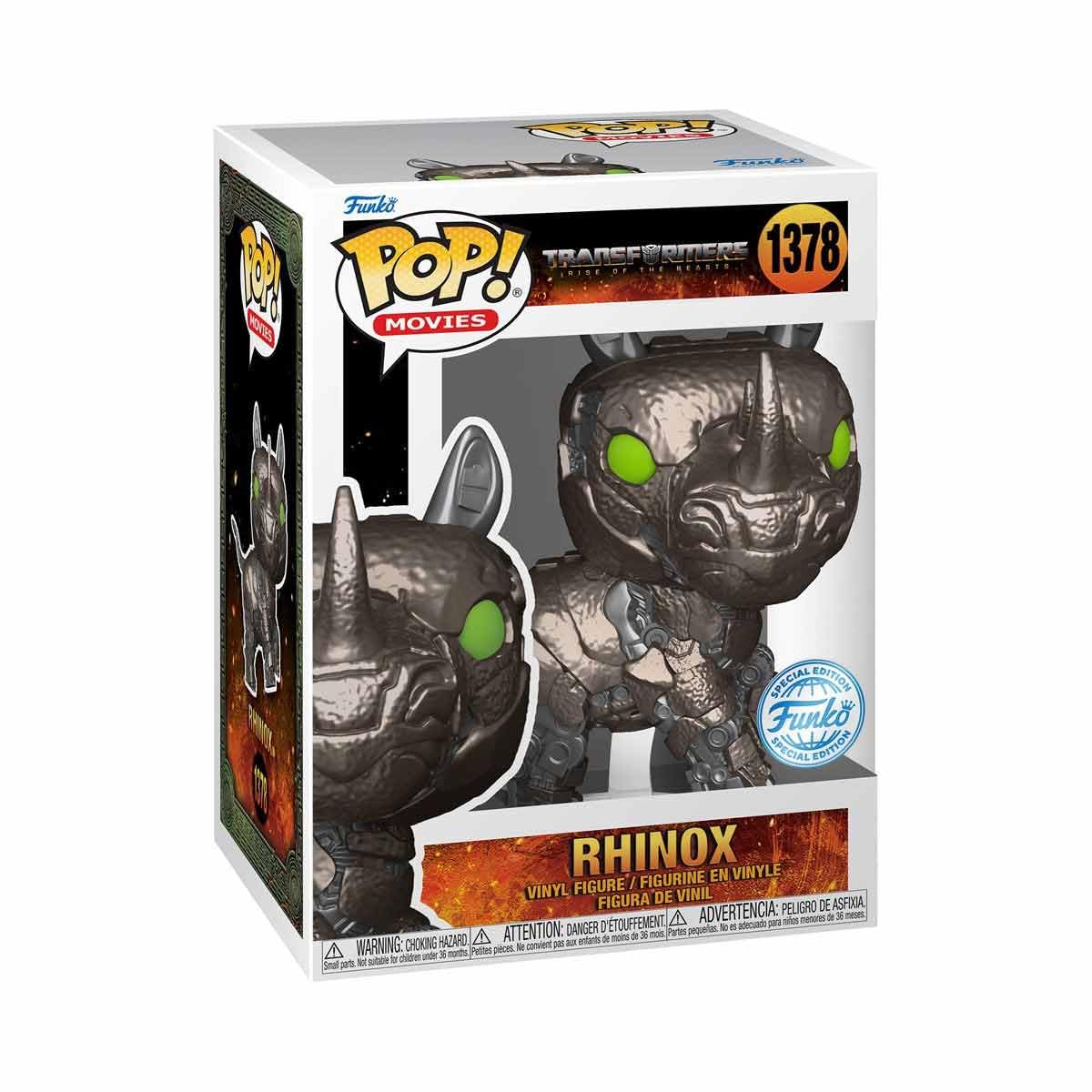 Funko Pop! Movies Rhinox figure packaging with Funko logo