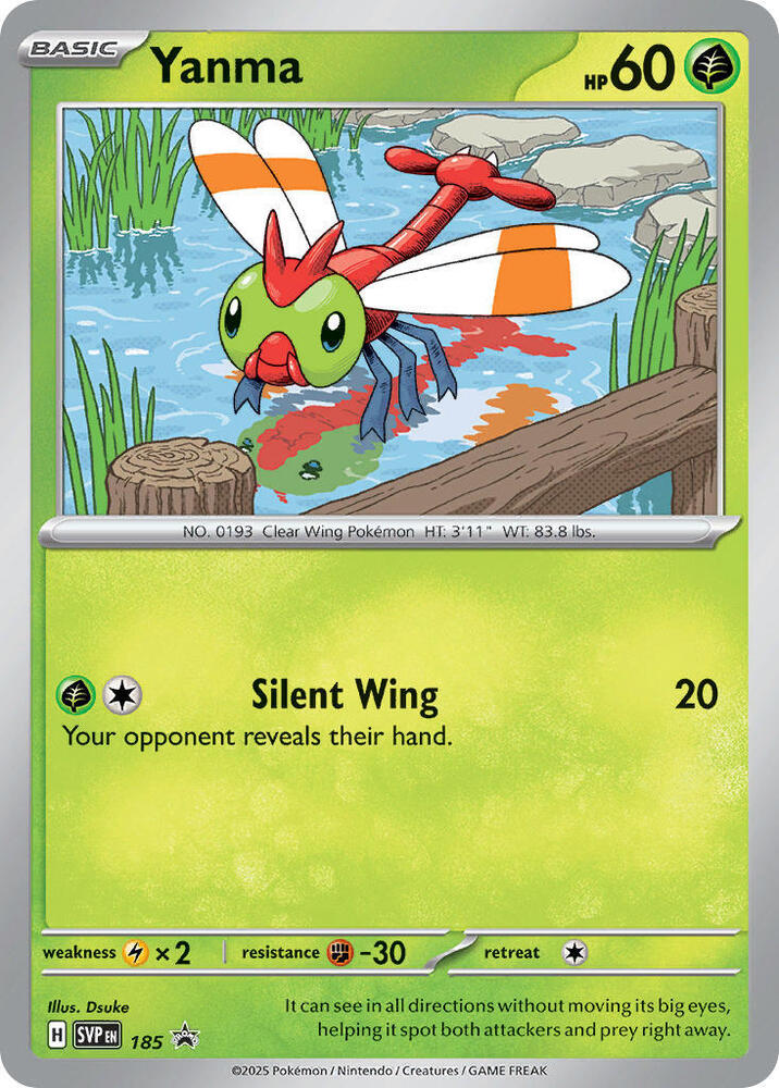 Yanma - Promo SV: Scarlet & Violet Promo Cards 185 MP (Back)