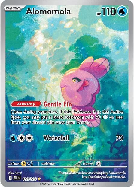 Alomomola - Illustration Rare SV: Black Bolt 108/086 MP (Back)