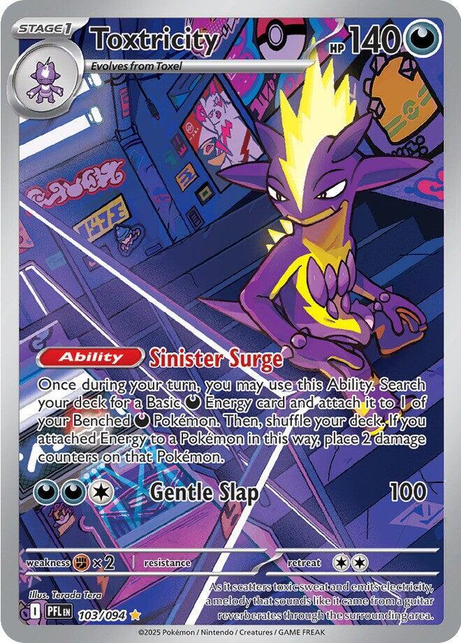 Toxtricity Illustration Rare ME02: Phantasmal Flames 103/094 MP (Back)