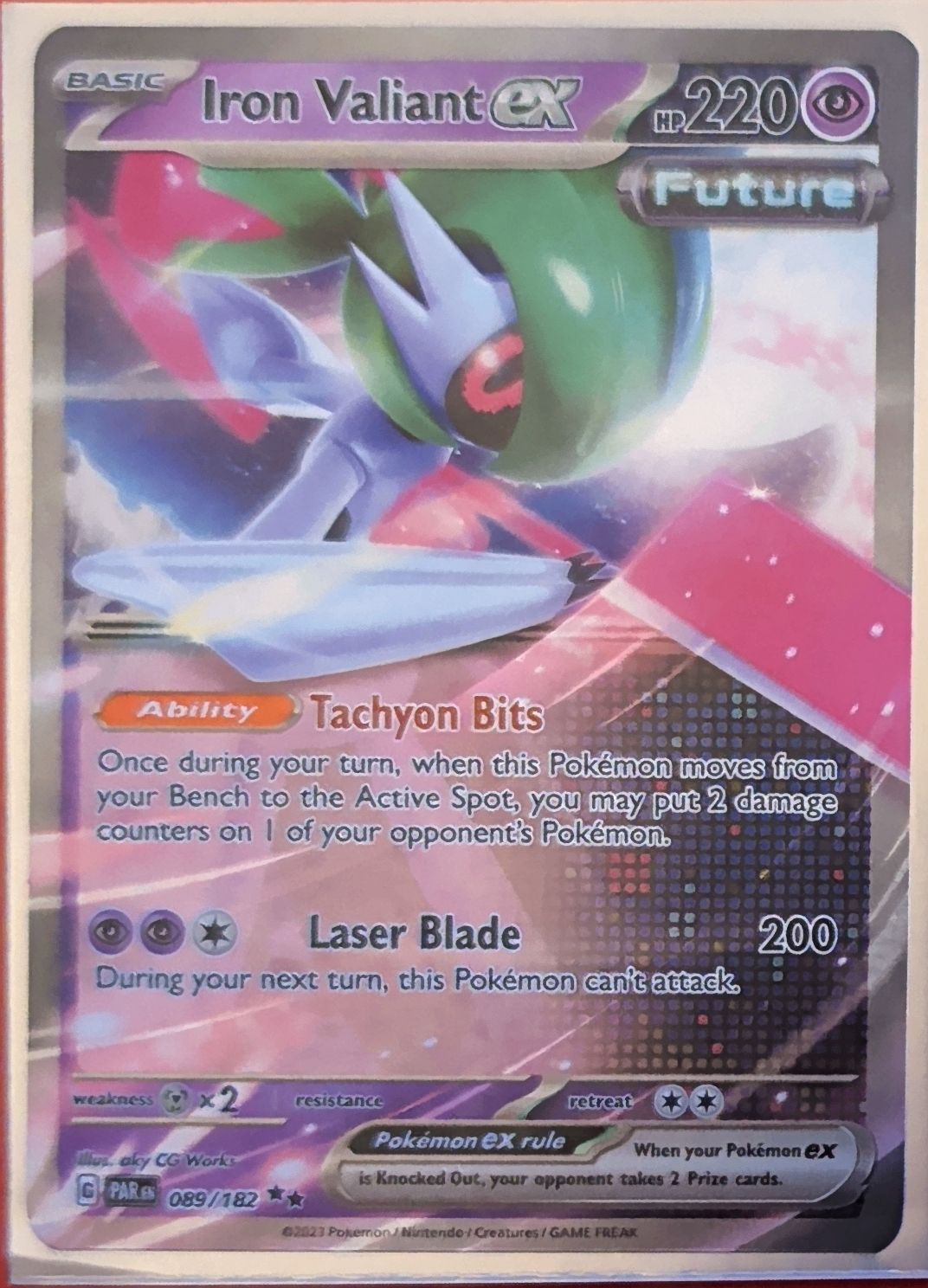 Iron Valiant ex Double Rare SV04: Paradox Rift 089/182 MP