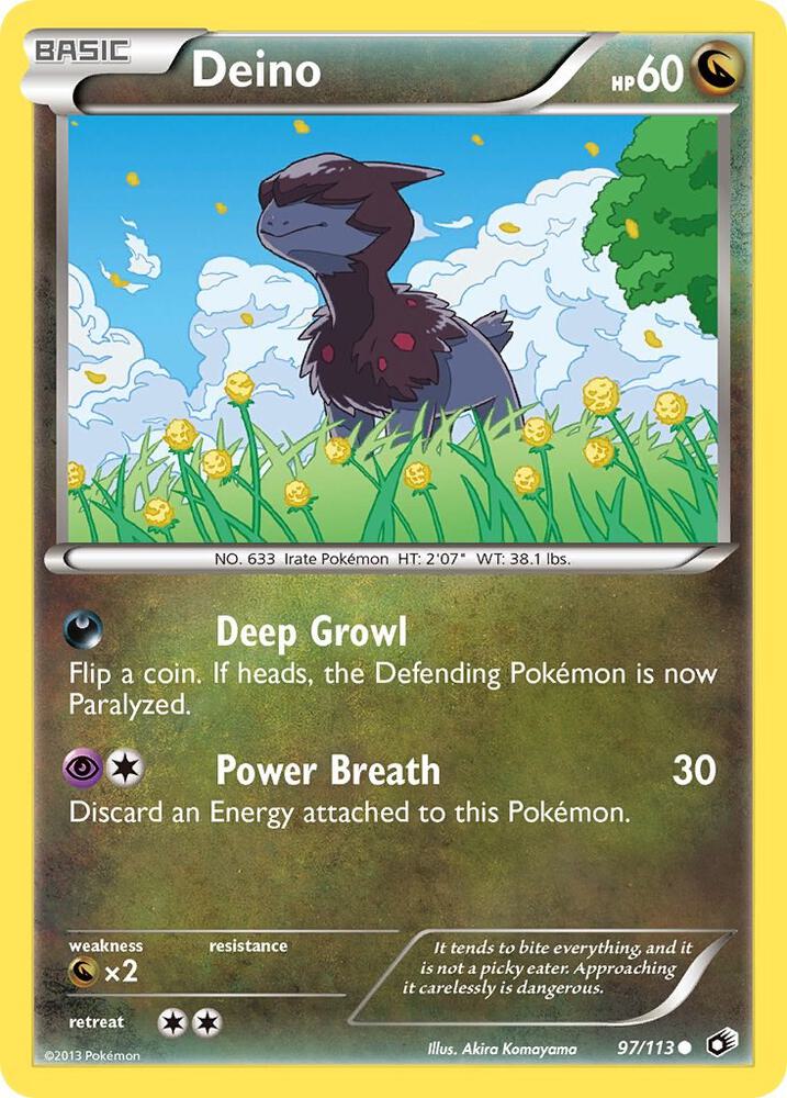 Deino Common Legendary Treasures 97/113 MP (Back)