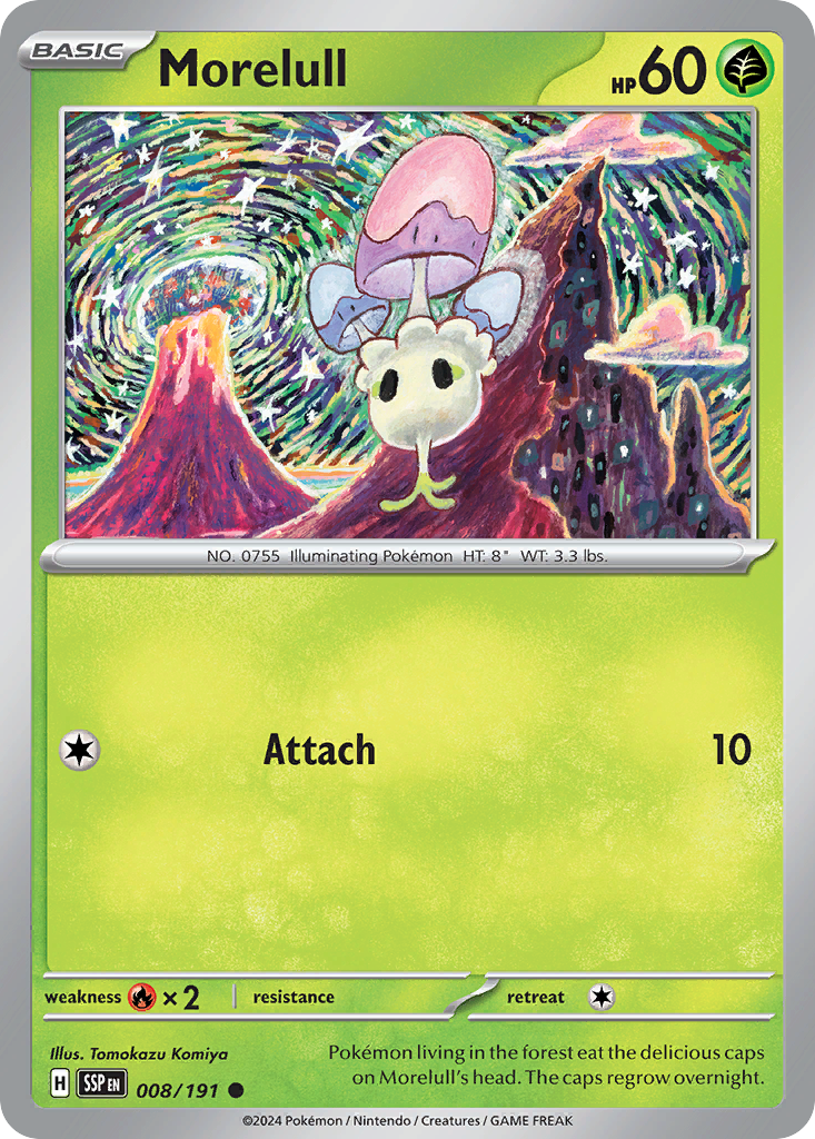Pokemon Morelull Surging Sparks 008/191