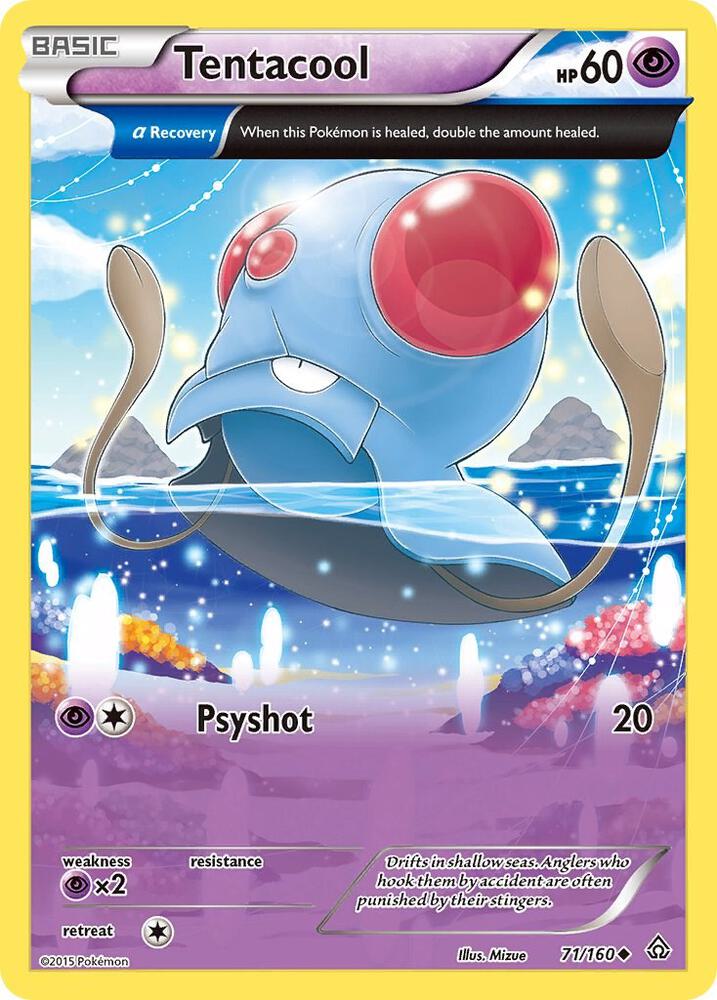Tentacool (Alpha) Uncommon XY - Primal Clash 71/160 NM (Back)