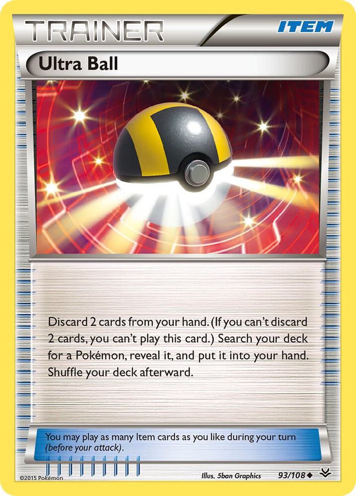 Ultra Ball Uncommon XY - Roaring Skies 93/108 MP (Back)