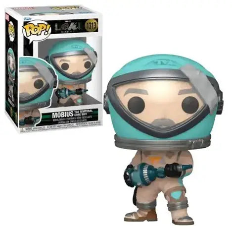 Funko Pop! vinyl figure of a character in a teal space suit with packaging on a white background