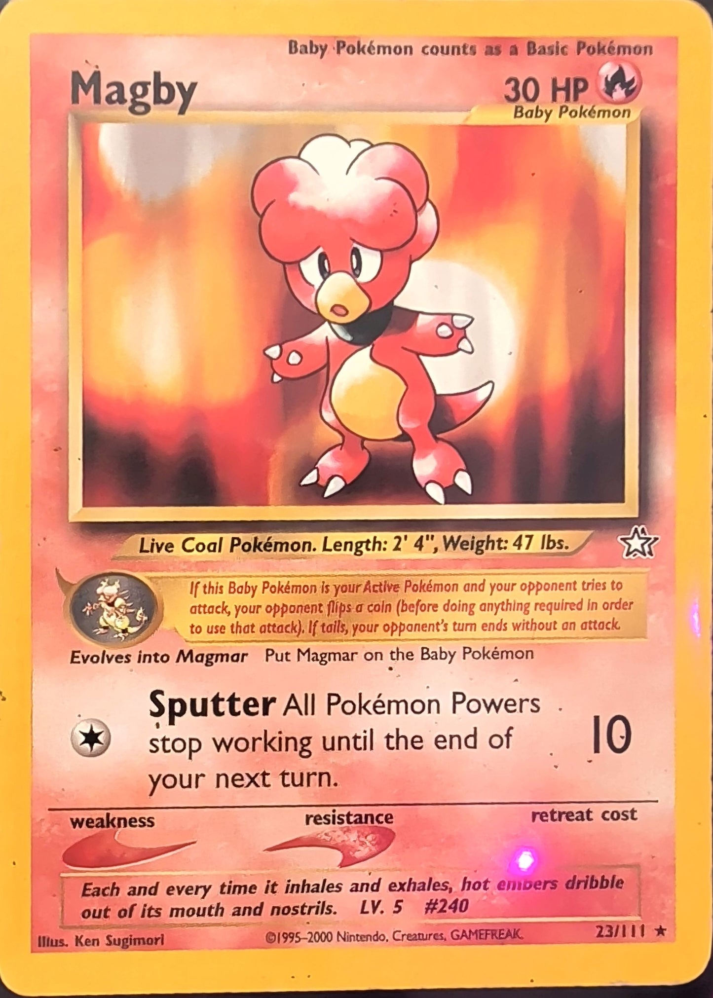 Magby Rare Neo Genesis 023/111 MP