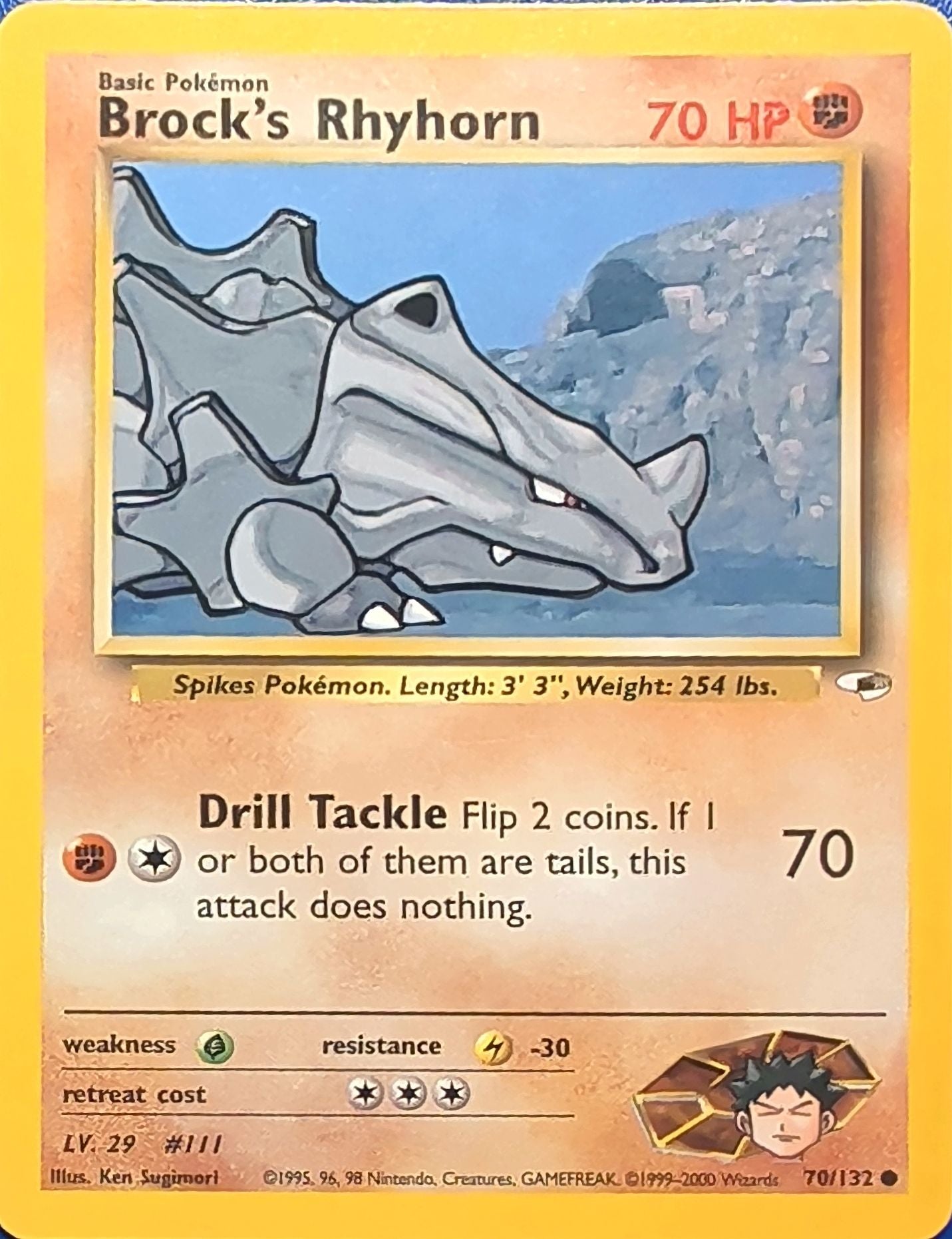 Brock's Rhyhorn (70) Common Gym Heroes 070/132 MP