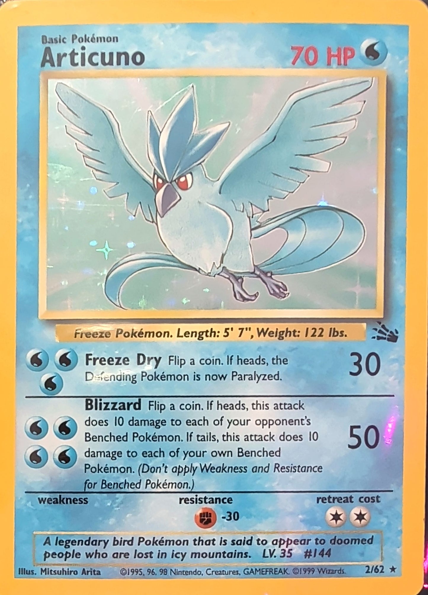 Articuno (2) Holo Rare Fossil 02/62 MP