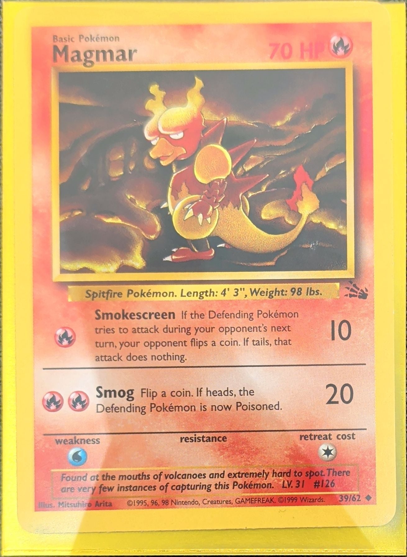 Magmar Uncommon Fossil 39/62 MP