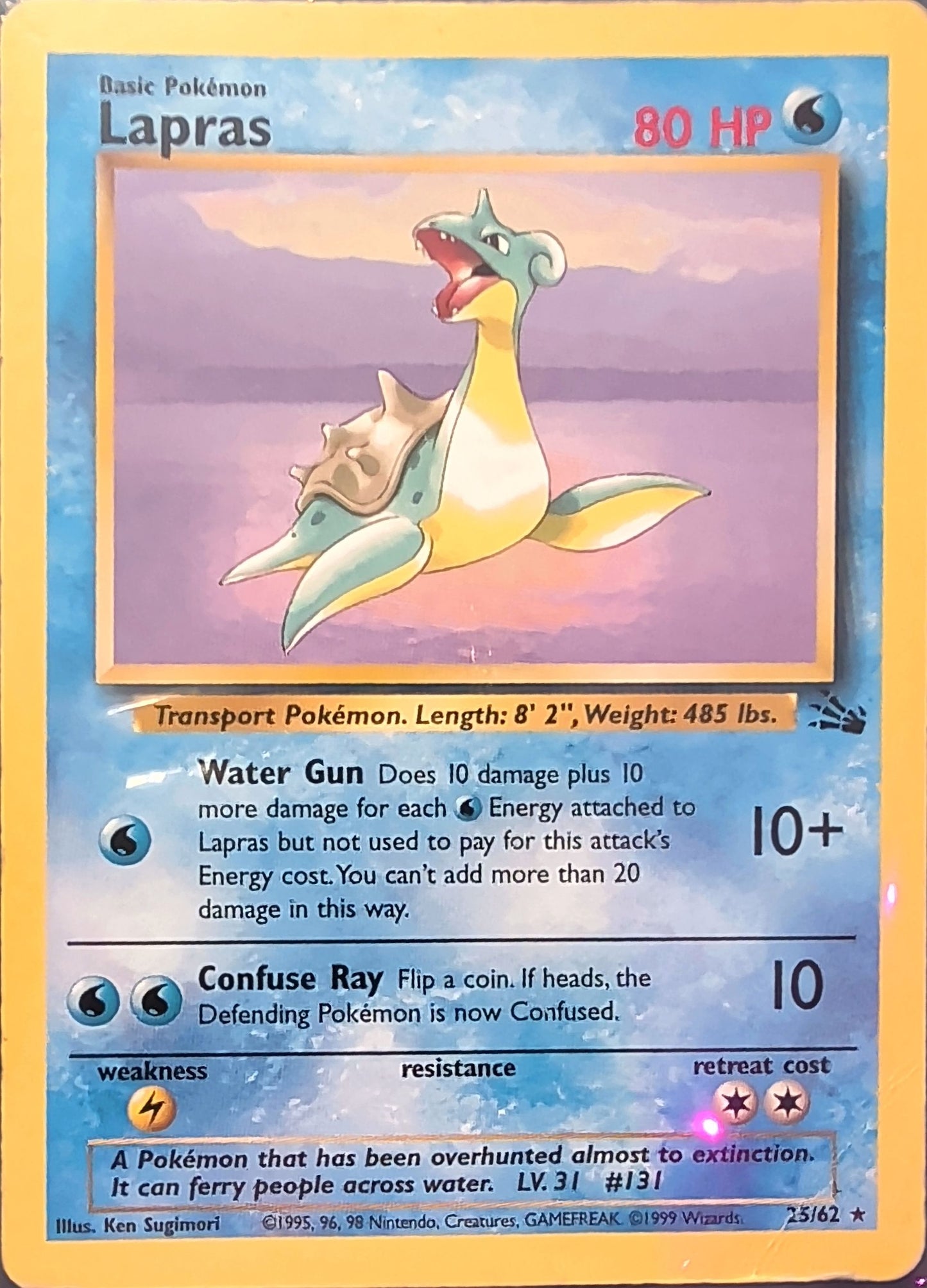 Lapras (25) Rare Fossil 25/62 MP