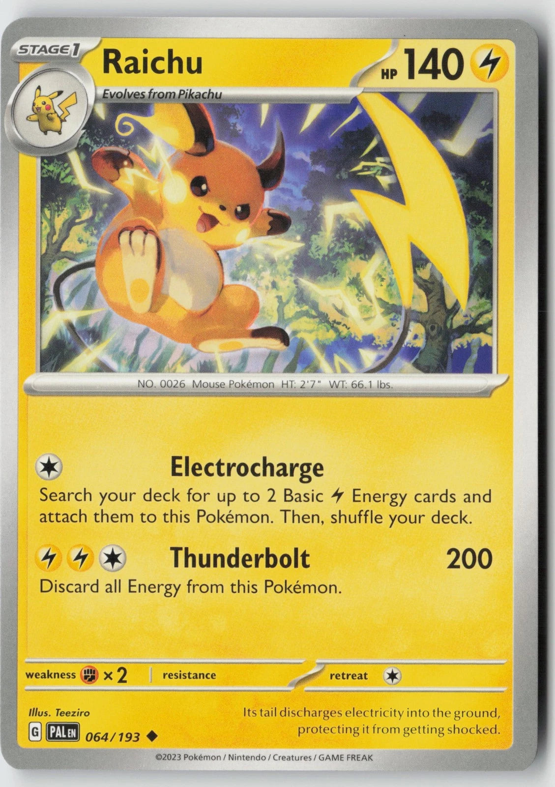 Pokemon Raichu Paldea Evolved 064/193