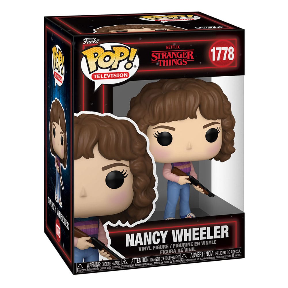 Funko Pop! Stranger Things Nancy Wheeler vinyl figure packaging on a white background
