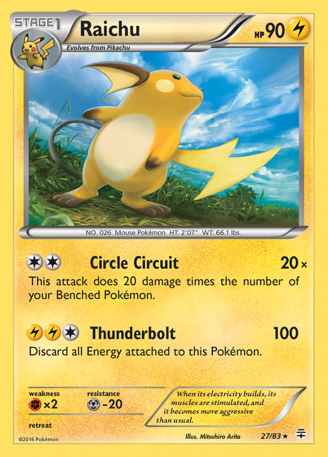 Pokemon Raichu XY Generations 027/083