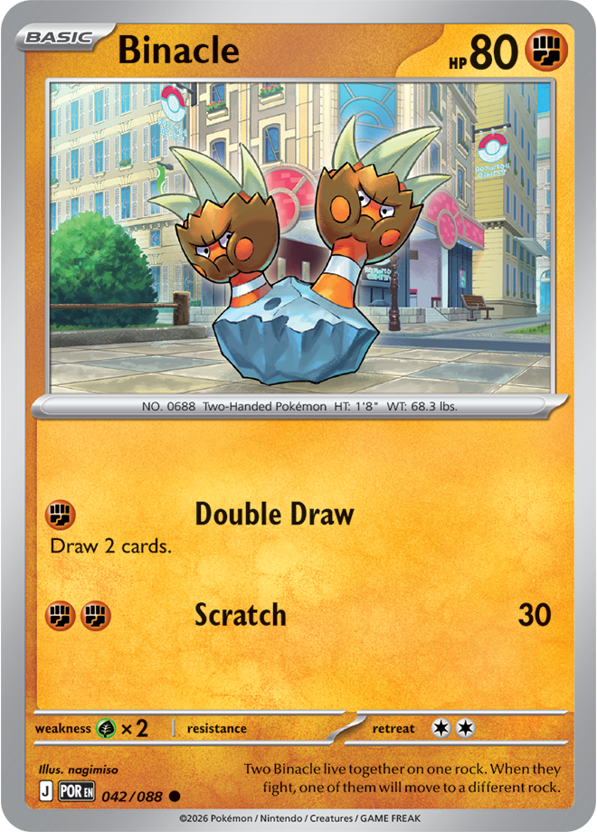 Pokémon trading card featuring Bithora with a city street background