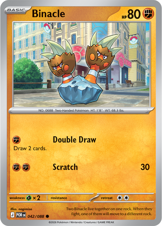 Pokémon trading card featuring Bithora with a city street background